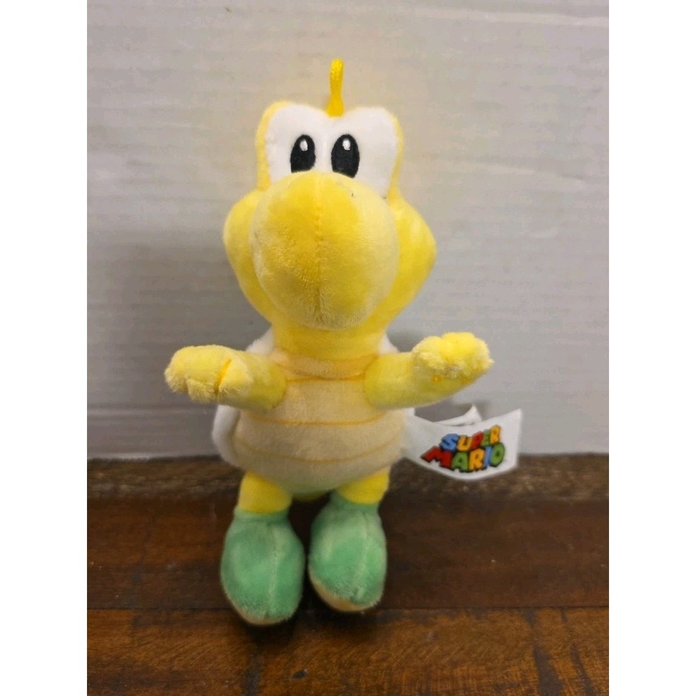 Koopa Troopa Plush Yellow Green Turtle Stuffed Animal 6.5" Super Mario Basic Fun